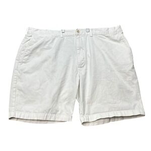 Polo Ralph Lauren Chino Shorts Mens 42 9 Inseam White Classic Twill Flat Front